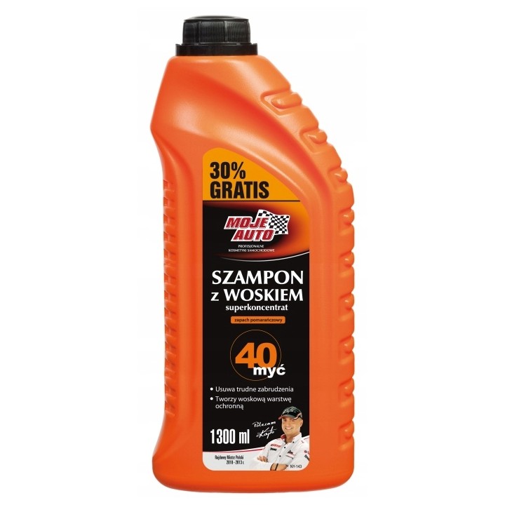 MOJE AUTO SZAMPON Z WOSKIEM 1L + 30% GRATIS / MOJE AUTO