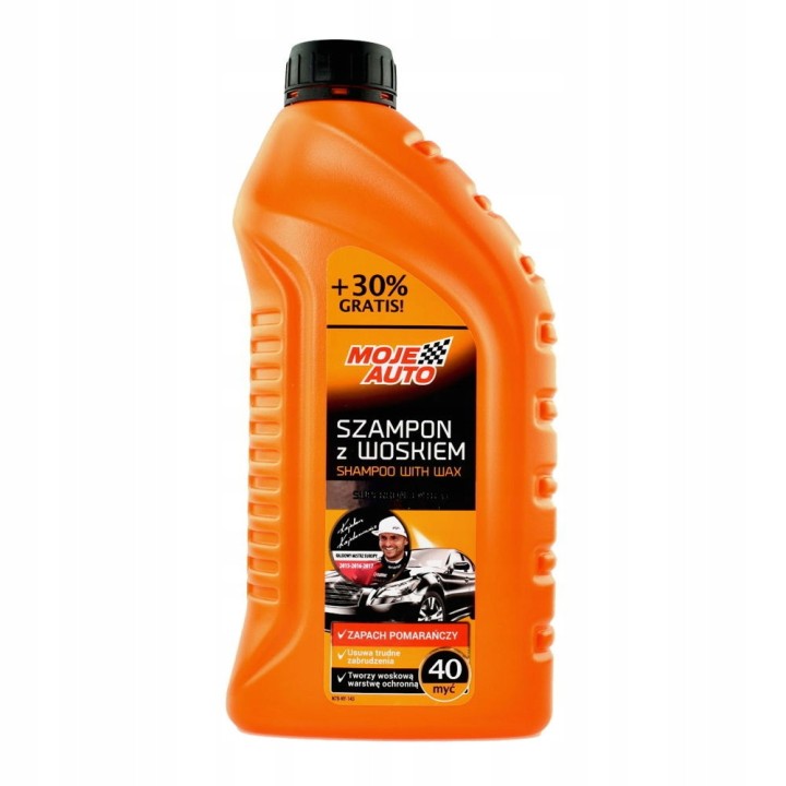 MOJE AUTO SZAMPON Z WOSKIEM 1L + 30% GRATIS / MOJE AUTO