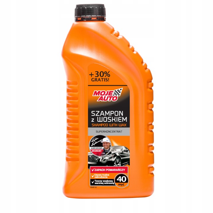 MOJE AUTO SZAMPON Z WOSKIEM 1L + 30% GRATIS / MOJE AUTO