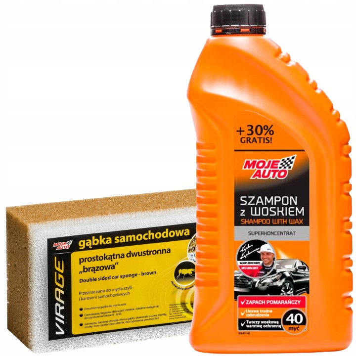MOJE AUTO SZAMPON Z WOSKIEM 1L + 30% GRATIS / MOJE AUTO