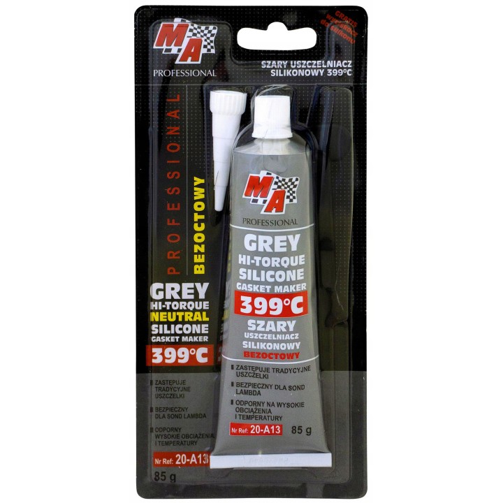 MOJE AUTO USZCZELNIACZ SILIKONOWY 100G SZARY OD -54°C DO 399°C / MA PROFESS