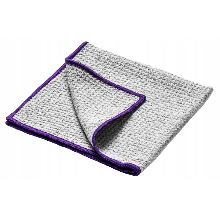 MOJE AUTO MIKROFIBRA WAFLOWA DO SZYB DIAMOND GLASS 370G/M² 40X40CM / SZARA