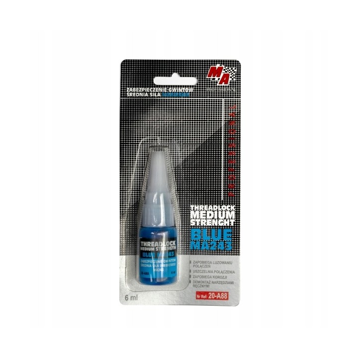 MOJE AUTO ZABEZPIECZENIE GWINTÓW NIEBIESKI - ŚREDNI 6ML / MA PROFESSIONAL