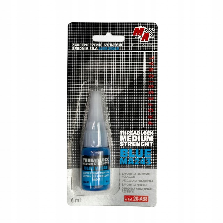 MOJE AUTO ZABEZPIECZENIE GWINTÓW NIEBIESKI - ŚREDNI 6ML / MA PROFESSIONAL