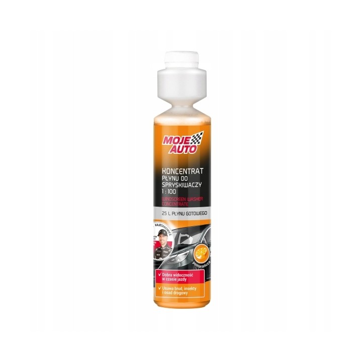 MOJE AUTO PŁYN DO SPRYSKIWACZY KONCENTRAT 250ML POMARAŃCZA