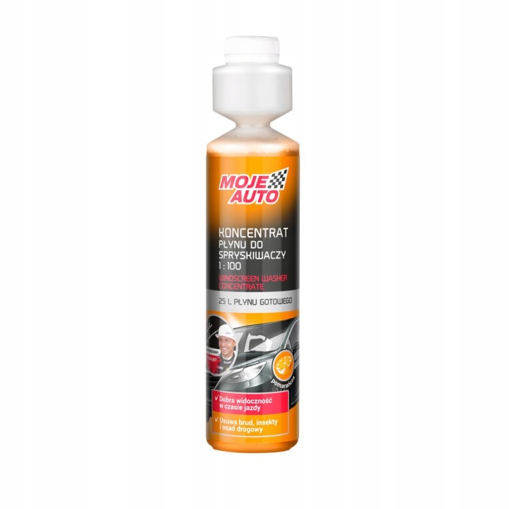 MOJE AUTO PŁYN DO SPRYSKIWACZY KONCENTRAT 250ML POMARAŃCZA