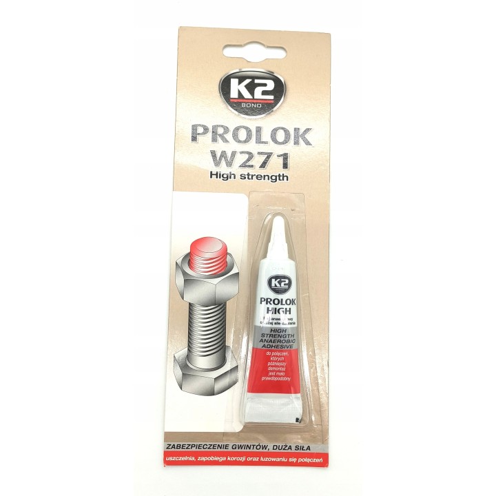 KLEJ DO GWINTÓW CZERWONY MOCNY ZABEZPIECZENIE K2