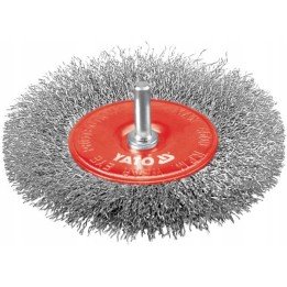 YATO SZCZOTKA TARCZOWA 100MM Z TRZPIENIEM, DRUT NIERDZEWNY