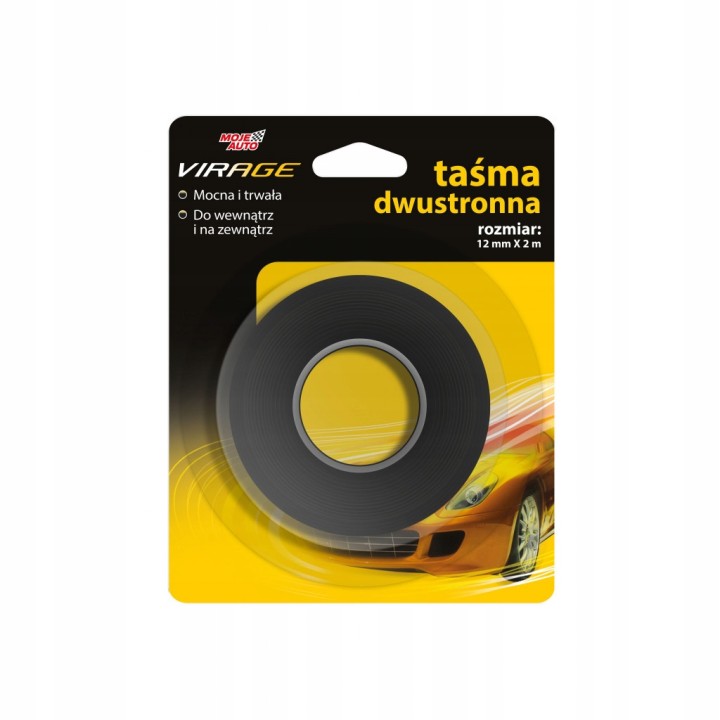 TAŚMA DWUSTRONNA 12MM X 2M MOJE AUTO VIRAGE