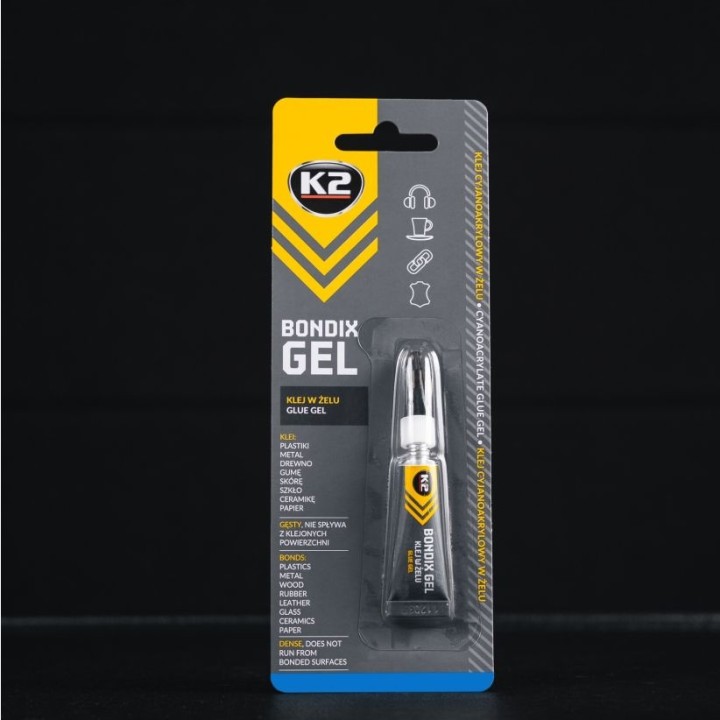 K2 SUPER GLUE KLEJ GĘSTY ŻEL, cyjanoakrylowy, błyskawiczny,MOCNY BONDIX GEL