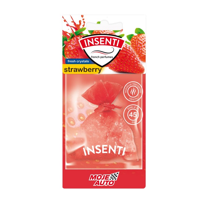 MOJE AUTO ZAPACH WORECZEK ZAPACHOWY 20G INSENTI STRAWBERRY / MOJE AUTO