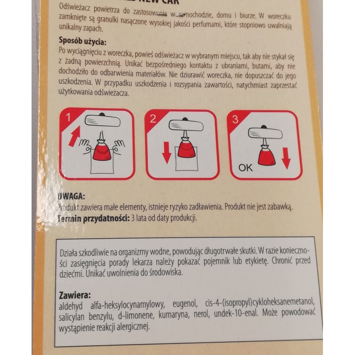 MOJE AUTO ZAPACH WORECZEK ZAPACHOWY 20G INSENTI OCEAN / MOJE AUTO