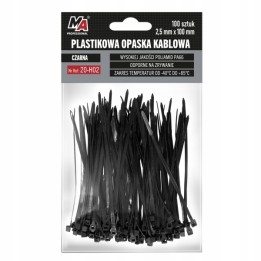 MOJE AUTO OPASKA PLASTIKOWA 2,5X100 (1 OPAK. = 100 SZT) CZARNA