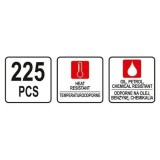 YATO ZESTAW ORINGÓW GUMOWYCH 225 SZT