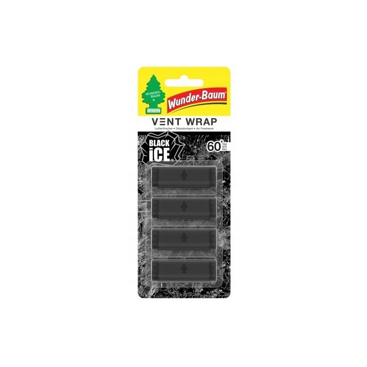 WUNDER-BAUM ZAPACH VENT WRAP BLACK ICE DO KRATEK NAWIEWÓW (4SZT.) / WUNDER