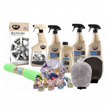 ZESTAW 5 KOSMETYKÓW K2 RĘKAWICA SZAMPON SZYBY...