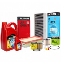 6L 5W40 OLEJ QUALITIUM ZESTAW FILTRÓW PEUGEOT 407...