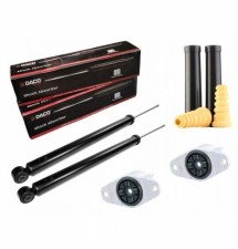 ZESTAW 2X AMORTYZATOR PODUSZKI OSŁONY TYŁ FORD...