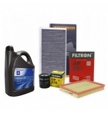 OLEJ 5L GM 10W40 ZESTAW FILTRÓW OPEL ASTRA H 1.6...