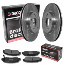 2X TARCZE HAMULCOWE KLOCKI PRZÓD HONDA CIVIC VIII IX...