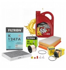 OLEJ 5W30 QUALITIUM 5L + ZESTAW FILTRÓW CITROEN C5...
