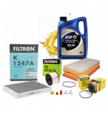 OLEJ 5W30 ELF 5L + ZESTAW FILTRÓW CITROEN C5 III...