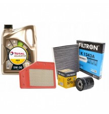 ZESTAW 5L TOTAL INEO ECS OLEJ 5W30 + FILTRY OPEL...