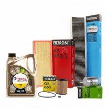 5L OLEJ 5W30 TOTAL INEO ECS ZESTAW FILTRÓW FORD...