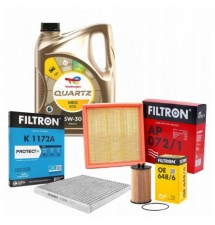 5L 5W30 TOTAL ECS OLEJ + ZESTAW FILTRÓW OPEL CORSA D...