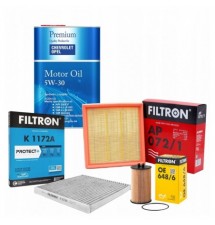 5L 5W30 FANFARO OLEJ + ZESTAW FILTRÓW OPEL CORSA D E...