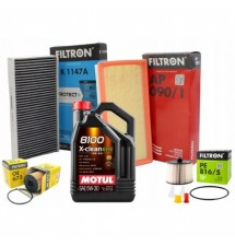 5L OLEJ 5W30 MOTUL EFE 5W30 ZESTAW FILTRÓW PEUGEOT...