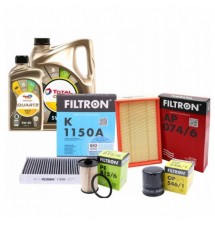 OLEJ 6L TOTAL INEO ECS 5W30 4X FILTRY FORD FOCUS II...