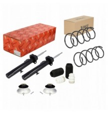 AMORTYZATORY SPRĘŻYNY PODUSZKI OSŁONY PRZÓD BMW E90...