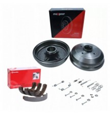 BĘBNY HAMULCOWE + SZCZĘKI + SPRĘŻYNKI OPEL CORSA C...