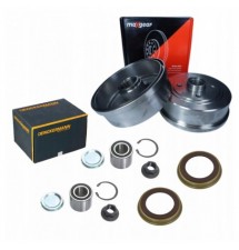 BĘBNY HAMULCOWE + ŁOŻYSKA + PIERŚCIEŃ OPEL TIGRA...