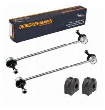 2X ŁĄCZNIKI STABILIZATORA PRZÓD + GUMY BMW E60 E61...