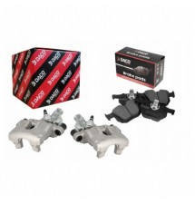 ZACISK HAMULCOWY PRAWY + LEWY TYŁ + KLOCKI BMW E60 E61