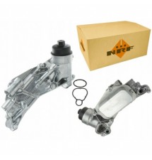 CHŁODNICA +PODSTAWA FILTR OLEJU OPEL ASTRA H VECTRA...