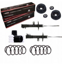 2x AMORTYZATORY OSŁONY ODBOJE MOCOWANIE SPRĘŻYNY...