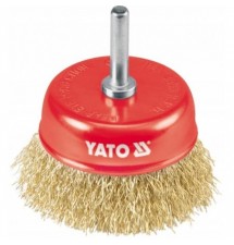 YATO SZCZOTKA CZOŁOWA FI 75MM Z TRZPIENIEM, DRUT...