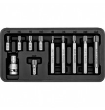 YATO KOŃCÓWKI WKRĘTAKOWE SPLINE, KPL. 11 SZT.