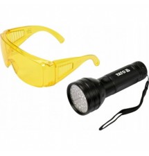 YATO ZESTAW LATARKA UV 51 LED I OKULARY