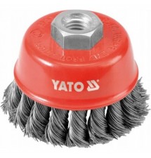 YATO SZCZOTKA CZOŁOWA GWINTEM M14, 60MM DRUT SPLATANY