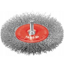 YATO SZCZOTKA TARCZOWA 100MM Z TRZPIENIEM, DRUT...