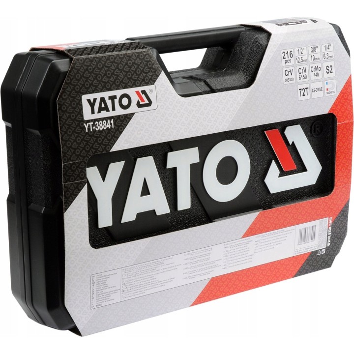YATO ZESTAW NARZĘDZIOWY 1/4" I 1/2" KPL 108 SZT