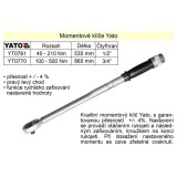 YATO KLUCZ DYNAMOMETRYCZNY 1/2" 40-210NM CR-V