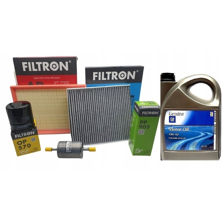 FILTRON ZESTAW FILTRÓW + OLEJ 5L. 10W40 GM OPEL COMBO CORSA C 1.7DTI