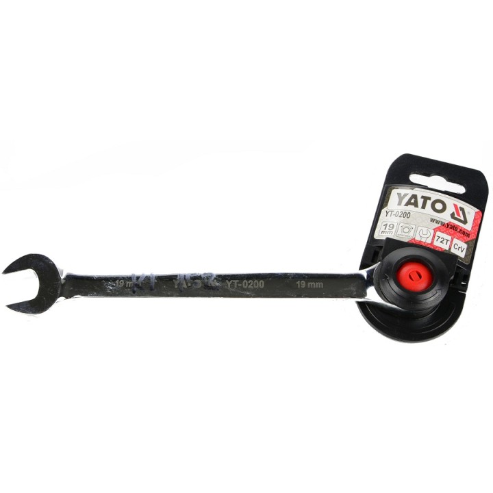 YATO KLUCZ PŁASKO-OCZKOWY 19 MM Z GRZECHOTKĄ