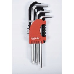 YATO KLUCZE IMBUSOWE HEX 2-10 MM, KPL. 9 SZT.