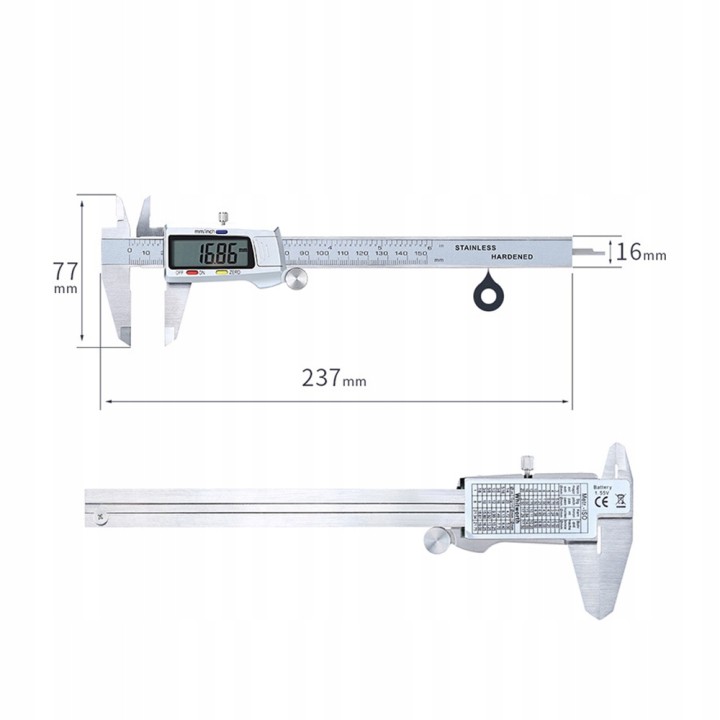 YATO SUWMIARKA ELEKTRON. 150MM/0,02MM